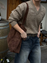 Croiffle v-neck knitwear