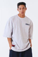 コアスモールロゴジャイアントフィットショートスリーブ Melange White