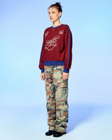 OLD SPORTS TEAM SWEATSHIRT-BURGUNDY