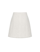 Brielle Ribbon Lace A-line Mini Skirt Ivory