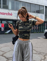 ラッシュトラックラインバミューダスウェットパンツ