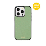 【MADE】ミニ ドット セージ グリーン iPhoneケース [Glossy Glass/Magsafe]