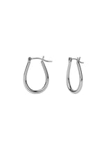 RV-DQ Hoop Oval Earrings_Silver