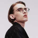 Knouun polygon titanium glasses CODE. 102. E Black N Gray