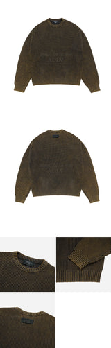 24FW SPRAY WASHING OVERSIZE KNIT BLACK