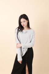 ルーズフィットコサージュニット MInt