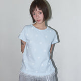 Lace Star Layered Tee (Sky Blue) F25QB118