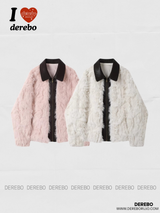 Muse Soft Color Leather Zip-Up Fur Jacket