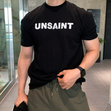 Aubre Unstint Lettering Muscle Fit Short Sleeve