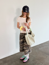 zipper bermuda cargo pants 