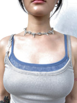 Nuclear Pearl O-ring Horn Connection Necklace