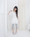 TEA DIARY V-NECK TOP / WHITE