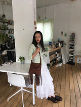 Suede Fringe Shoulder Bag (5color)