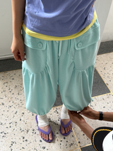 luv shirring bermuda pants 