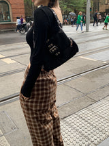 [MADE] Vino Checkered Banded Waist Pants