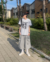 キディングキャットプリントショートスリーブTシャツ