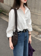 #ベーシックレーヨンルーズフィットシャツ (4color)