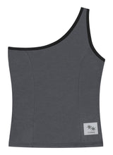 DAZE ONE SHOULDER SLIM LINE SLEEVELESS (2COLOR)