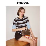 muva. Flip‑Over Bag, Elegant Outdoor Mini Tote, Oil‑Wax Genuine‑Leather Niche Retro Fashion Purse for Women, New Arrival Jul 10
