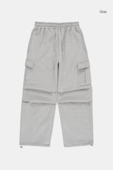 Clo eyelet fleece cargo sweatpants
