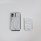 [MADE] rosy lace silver glass bumper case (magsafe)