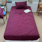 Wine color 60 pure cotton bio-washing mattress cover (SS/110x200x30cm)
