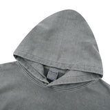 VINTAGE PIGMENT WASHING HOODED T-SHIRT GRAY