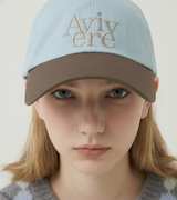 Avivere lettering cap light blue brown