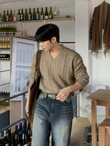 Croiffle v-neck knitwear