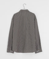 [unisex] シルミチェック長袖シャツ