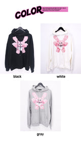 pink rabbit hood (3color)