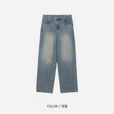 LMN メトチンブルーワイドデニムパンツ(blue)