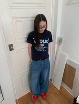 バル ドット レタリング セミクロップ ショートスリーブ Tシャツ