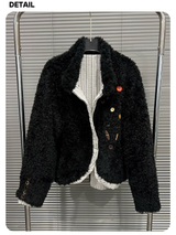 ビーズネーブルウールボタンファージャケット