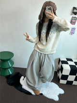 PARACHUTE TWO PINTUCK BALLOON LONG WIDE PANTS 🖤🩶💜🤎🩷5COLOR