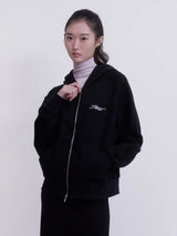 【即日発送】 Raglan 2way Hood Zip-up (BLACK) 