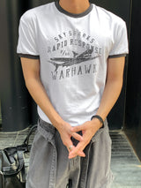 [Shoulder +3cm] Vintage Plain リンガー半袖Tシャツ