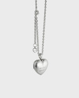 Memory heart locket necklace (Silver) 