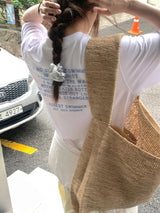 ア レタリングTシャツ,アイボリー