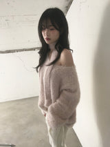 Fur V-neck muffler set
