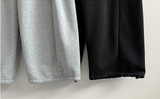 テリーフリースサイドピンタックインシジョンストリングワイドパンツ