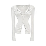 [MADE] Vivien snap button top (2color)