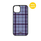 【MADE】Purple Check iPhone case [Glossy Glass/Magsafe]
