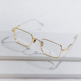 Knouun Square titanium glasses CODE. 102. D Gold