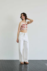MIMI STRIPE SLEEVELESS / RED