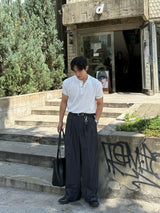 Deli ヘンリーネック半袖Tシャツ