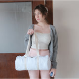 Glow duffle bag_white