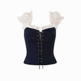 ロバレースアップビスチェトップ
