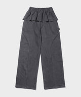 Pigmented Frill Skirt Pants Charcoal