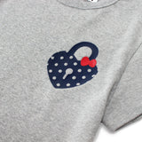 Heartlock Dot Crop T-shirt (Grey)